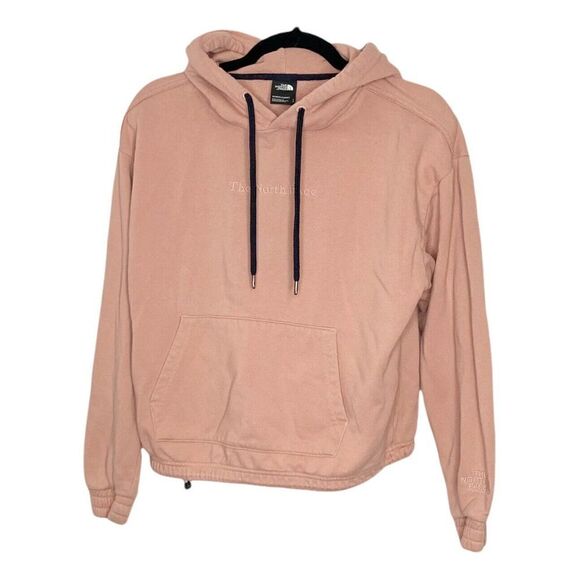 The North Face Women’s Embroidered Rose Pink Hoodie Sweatshirt Size Small - Picture 1 of 10